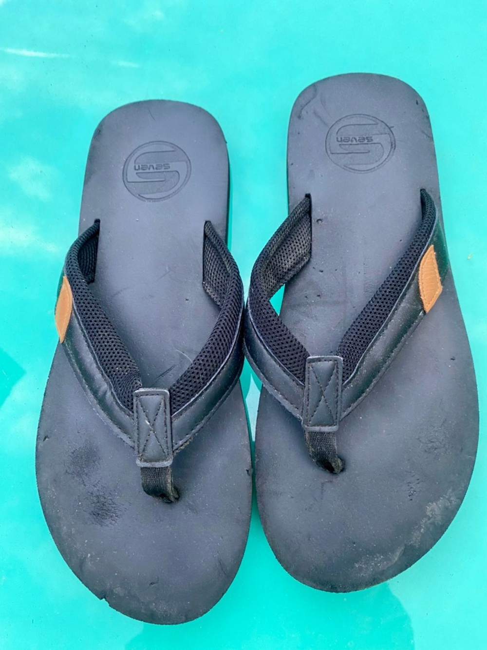 Men's Black Flip Flop Sandals Casual Thong Slides
